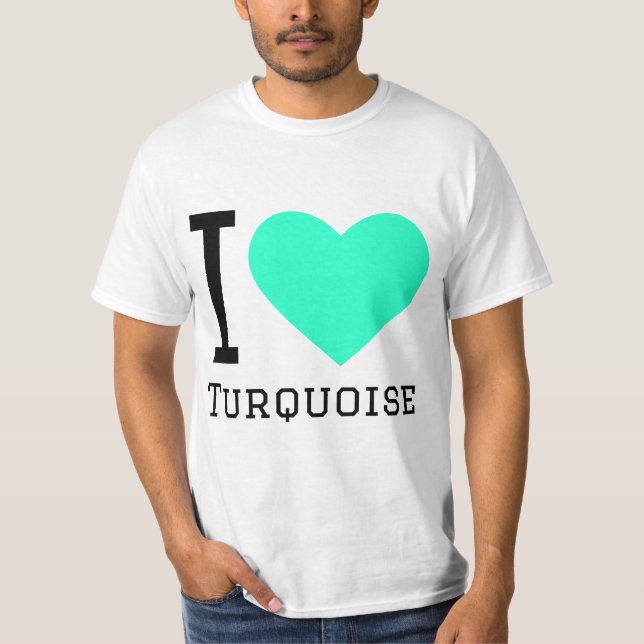 I kärlek turkos t shirt (Framsida)