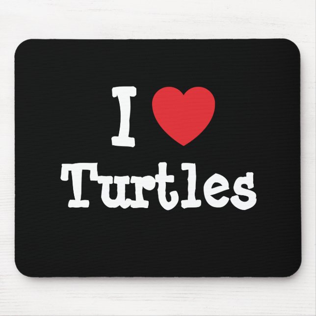 I kärlek Turtles anpassningsbar personlig Musmatta (Framsidan)
