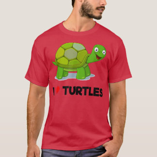I Kärlek Turtles Heart Turtles Tee