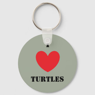 I Kärlek Turtles Nyckelring