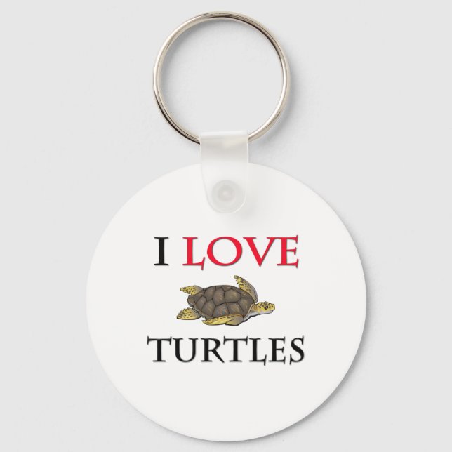 I Kärlek Turtles Nyckelring (Framsida)