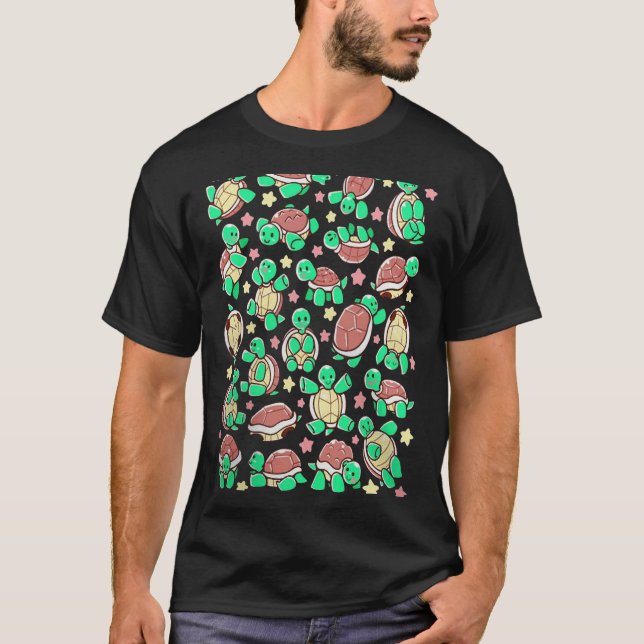I Kärlek Turtles T Shirt (Framsida)