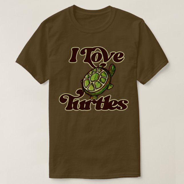 I kärlek Turtles T Shirt (Design framsida)
