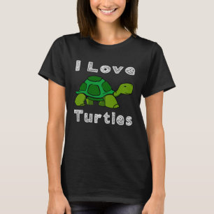 I Kärlek Turtles Tortoise Reptile Zoo Sea Turtle O T Shirt