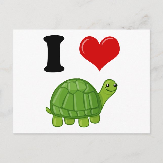 I Kärlek Turtles Vykort (Framsida)