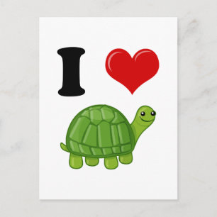 I Kärlek Turtles Vykort