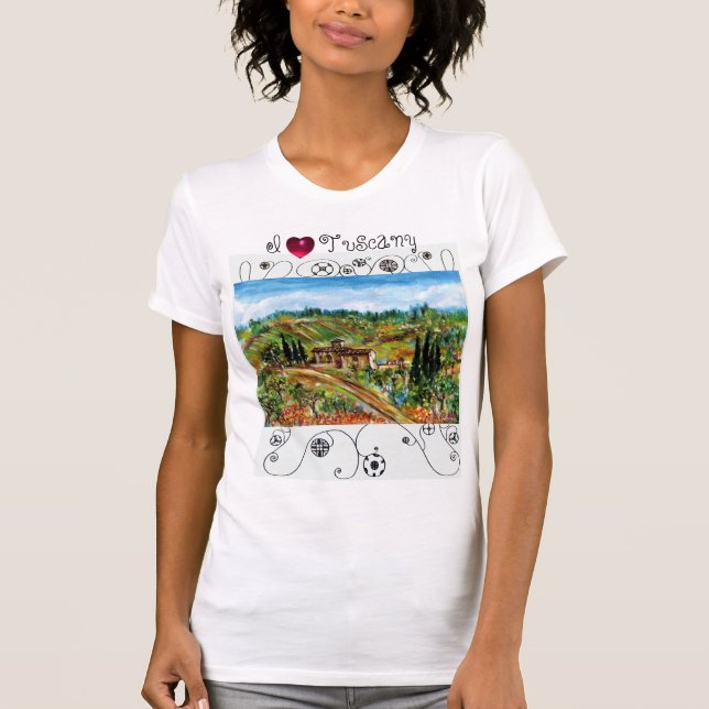 I KÄRLEK TUSCANY,GAMLA JORDBRUKSBRUKET I CHIANTI L TEE SHIRT (Framsida)