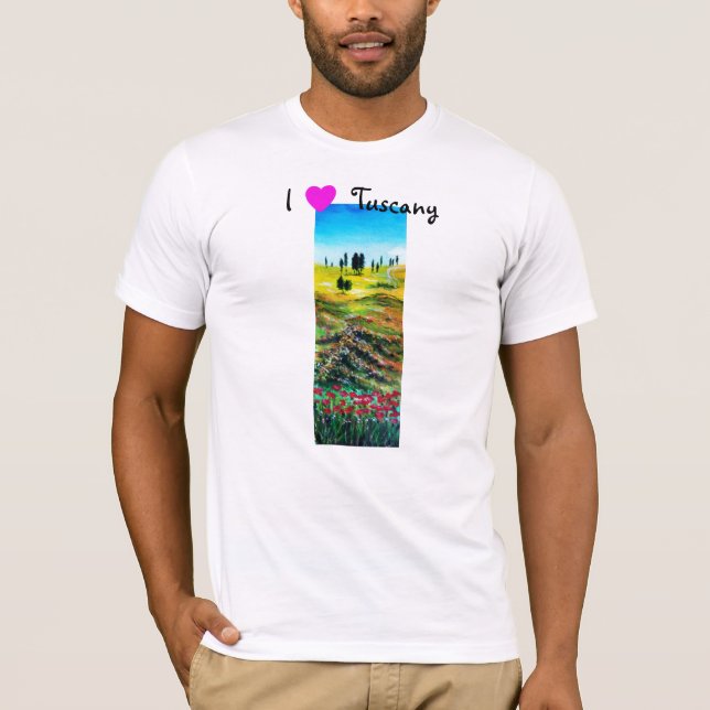 I KÄRLEK TUSCANY OCH POPPIES T SHIRT (Framsida)
