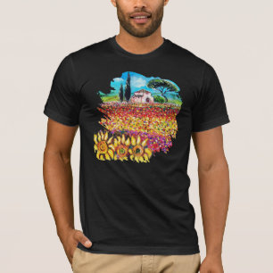 I KÄRLEK TUSCANY OCH SUNFLOWERS Tuscany Landscape Tee
