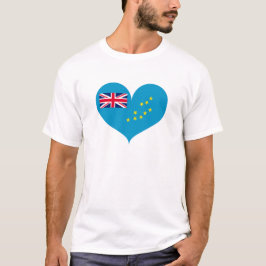 I Kärlek Tuvalu Flagga T Shirt