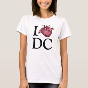 I Kärlek Tvättar, DC med anatomiskt korrekt hjärta T Shirt