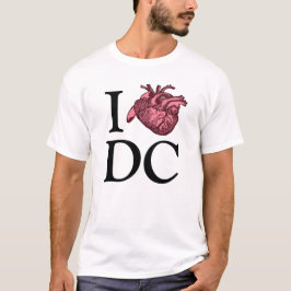 I Kärlek Tvättar, DC med anatomiskt korrekt hjärta T Shirt