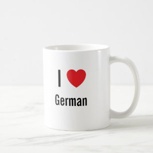 I kärlek tyska kaffemugg