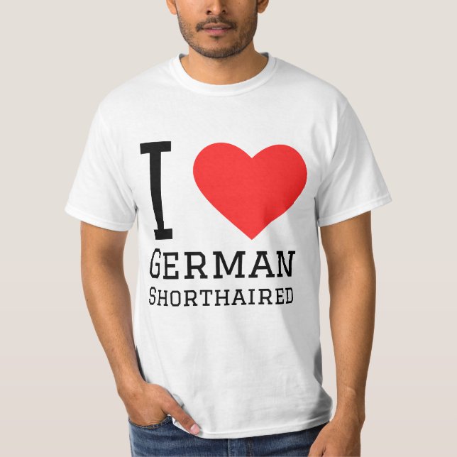 I kärlek tyska kortfristig t shirt (Framsida)