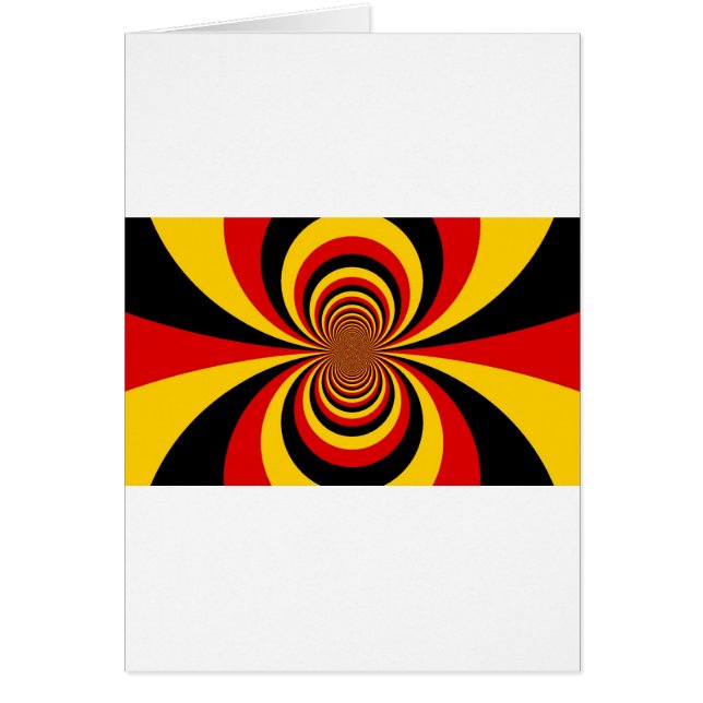 I Kärlek Tyskland du National Flagga Art Print Hälsningskort (Framsidan)