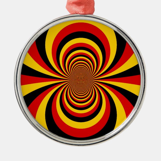 I Kärlek Tyskland du National Flagga Art Print Julgransprydnad Metall (Framsidan)