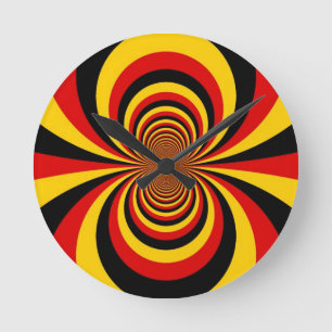 I Kärlek Tyskland du National Flagga Art Print Rund Klocka