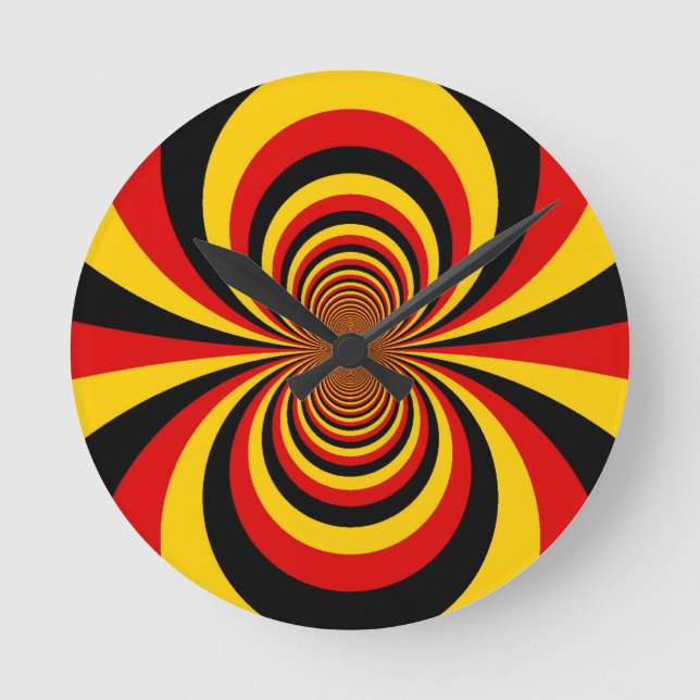 I Kärlek Tyskland du National Flagga Art Print Rund Klocka (Framsida)