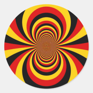 I Kärlek Tyskland du National Flagga Art Print Runt Klistermärke