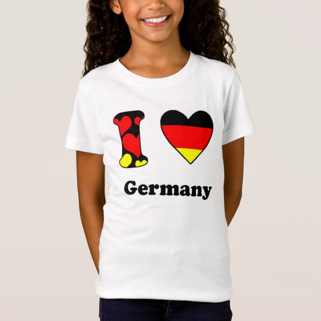 I KÄRLEK TYSKLAND TEE SHIRT (Framsida)