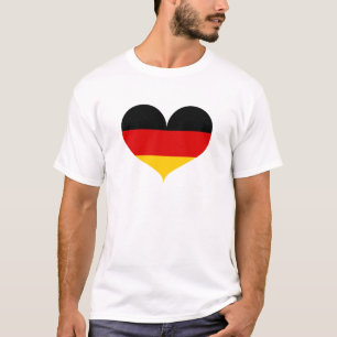 I KÄRLEK TYSKLANDA FLAGGA T SHIRT