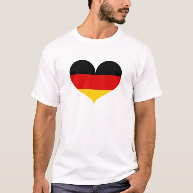 I KÄRLEK TYSKLANDA FLAGGA T SHIRT (Framsida)