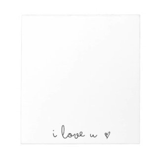 i KÄRLEK u ANTECKNINGSBLOCK