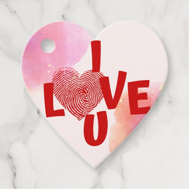 i KÄRLEK u Gåvor Etiketter (Framsida)