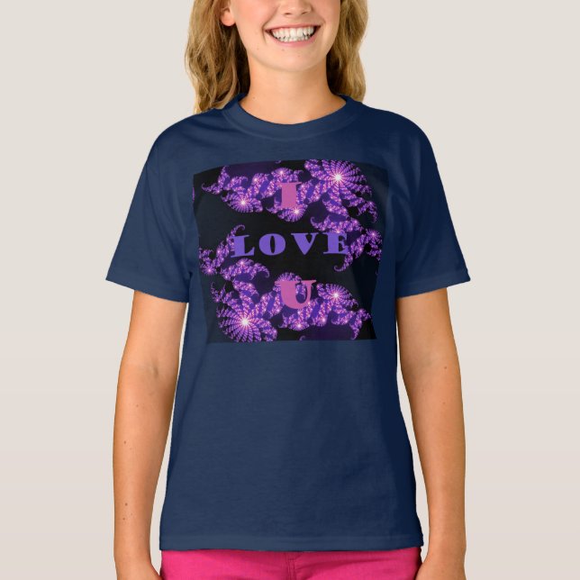 I kärlek U Hakuna matata Småbarn Långärmad TShirt T Shirt (Framsida)