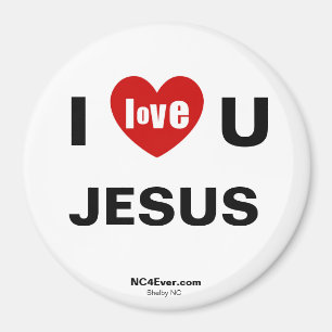 I Kärlek U JESUS kylskåp Magnet