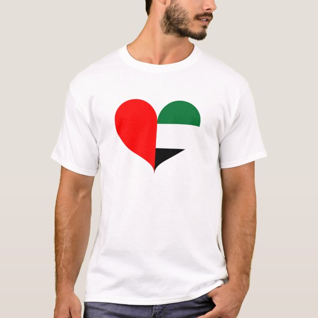 I Kärlek UAE Flagga T Shirt (Framsida)