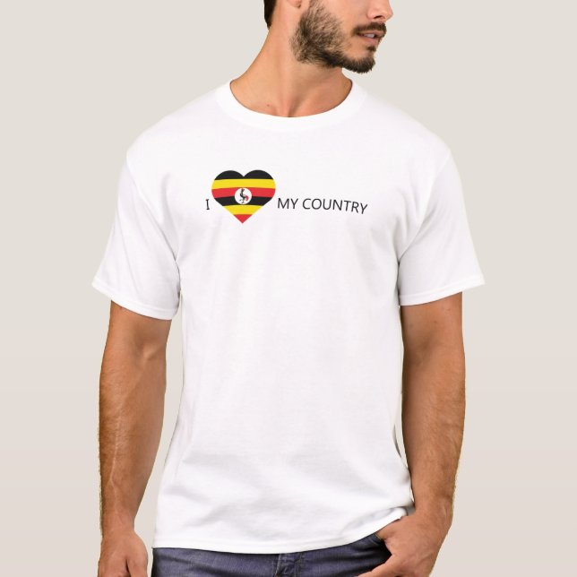 I Kärlek Uganda T Shirt (Framsida)