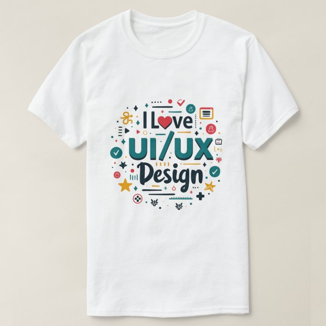 I Kärlek Ui Ux Design Funny Ui Ux Designer T Shirt (Design framsida)