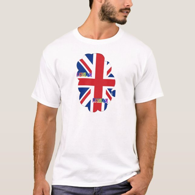 I Kärlek UK Art Print T-shirt (Framsida)