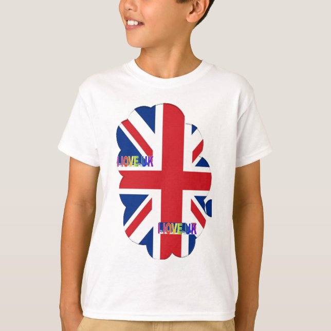 I Kärlek UK Art Print T Shirt (Framsida)