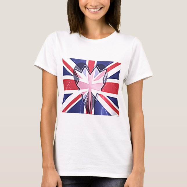 "I Kärlek UK" Art Print Tee Shirt (Framsida)