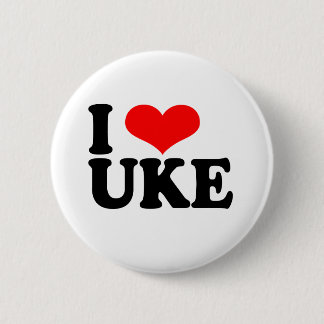 I Kärlek Uke Ukulele Button Badge Knapp