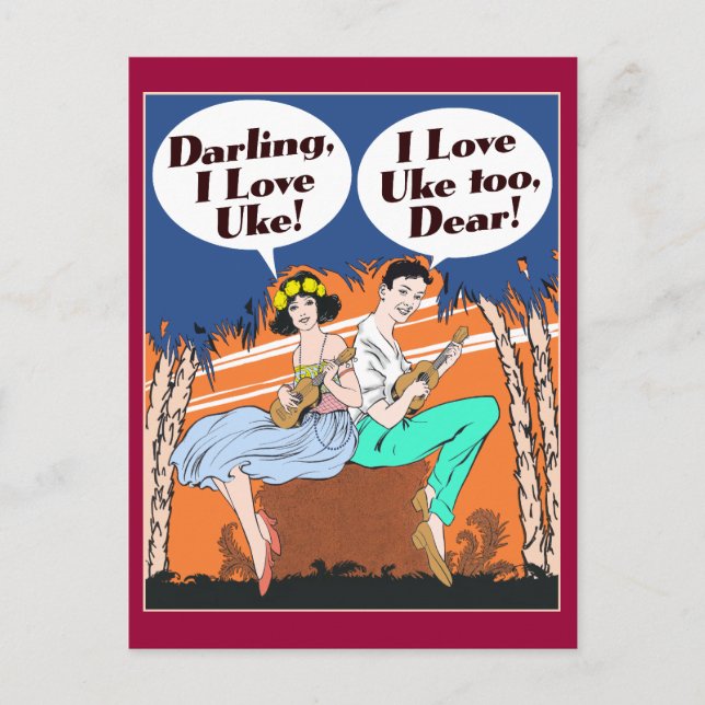 I Kärlek Uke-vykort Vykort (Framsida)