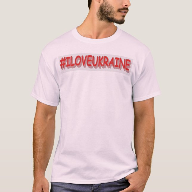 "#I KÄRLEK UKRAINA" Cute Design. Köp nu T Shirt (Framsida)