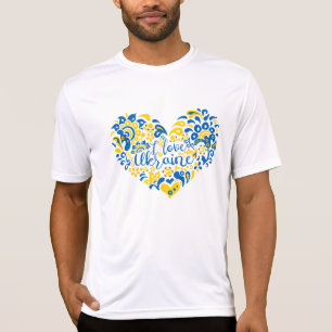 I kärlek Ukraina inspirationcitat hjärt-Shirt T Shirt