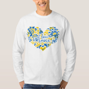 I kärlek Ukraina inspirationcitat hjärt-Shirt T Shirt