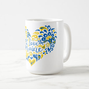 I kärlek Ukraina, inspirerande citat av hjärta Cof Kaffemugg