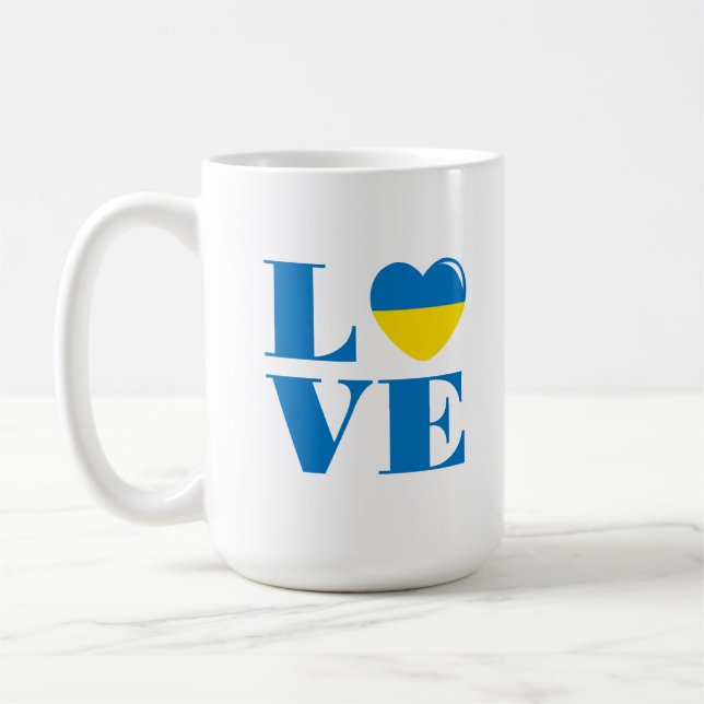 I kärlek Ukraina Kaffemugg (Vänster)