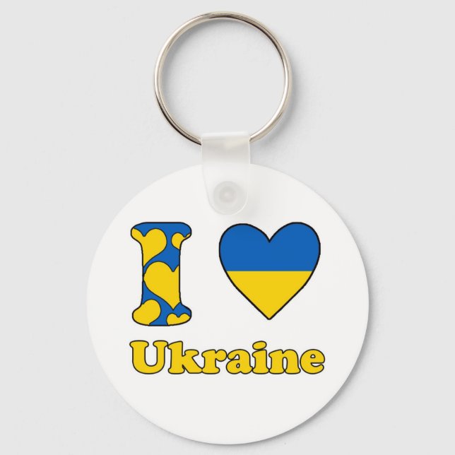 I kärlek Ukraina Nyckelring (Framsida)