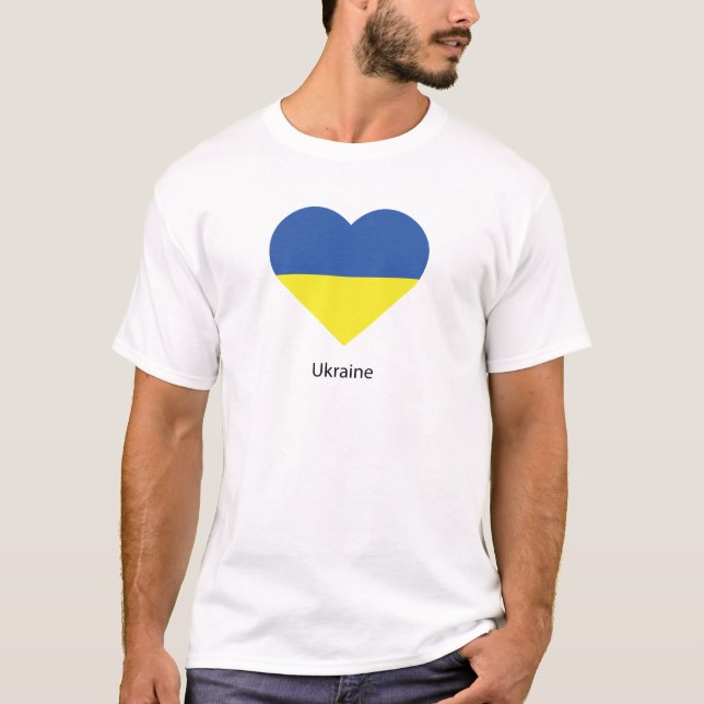I Kärlek Ukraina T Shirt (Framsida)