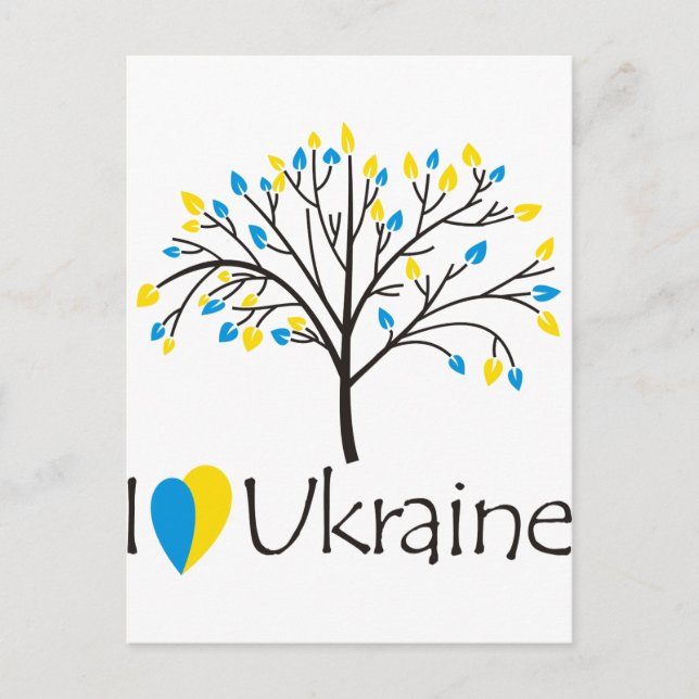 I kärlek Ukraina Vykort (Framsida)
