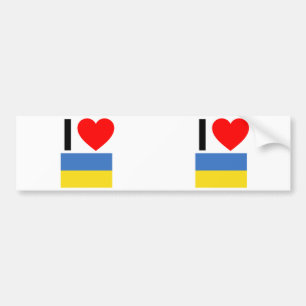 i kärlek ukraine bildekal