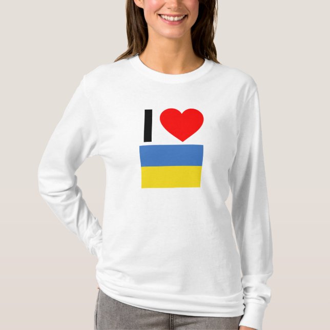 i kärlek ukraine t-shirt (Framsida)
