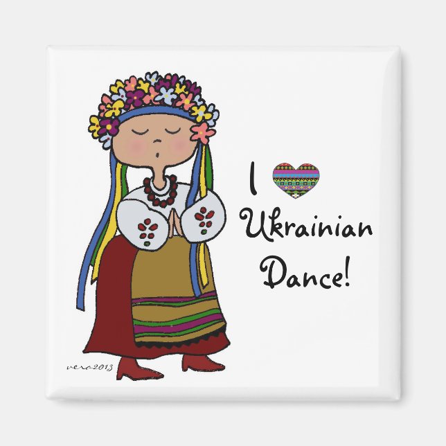 I Kärlek Ukrainska Dance Magnet (Framsidan)