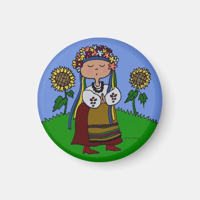 I Kärlek Ukrainska Dance Magnet (Framsidan)